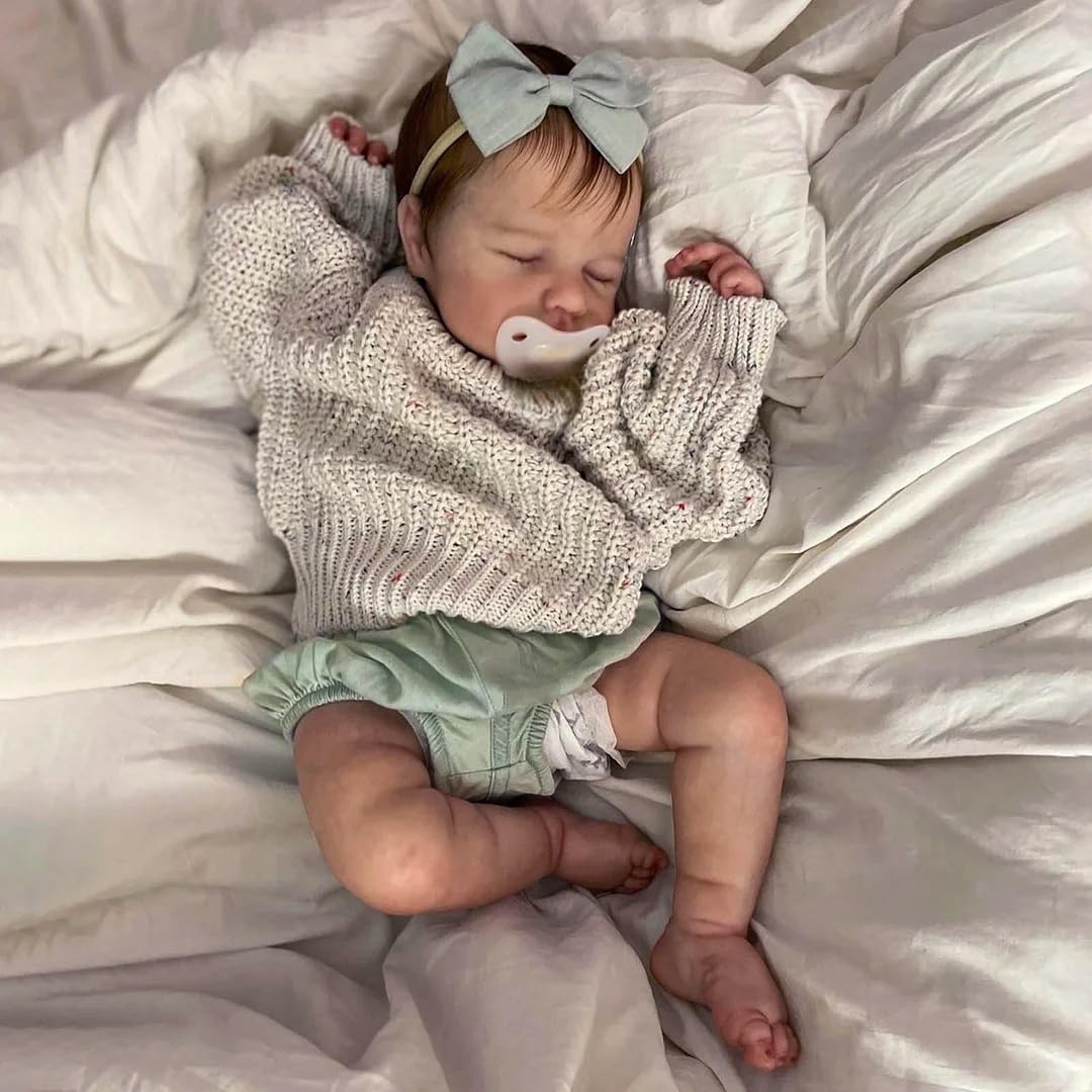 Full Silicone Baby Doll-20 in Reborn Baby Dolls Silicone Full Body, Realistic Babys Doll, Anatomically Correct Girl, Real Life Reborn Dolls with Accessories