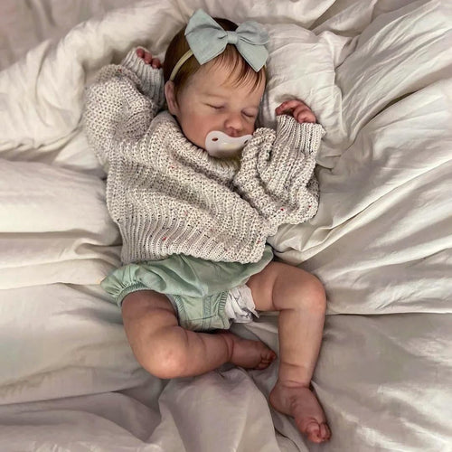 Full Silicone Baby Doll-20 in Reborn Baby Dolls Silicone Full Body, Realistic Babys Doll, Anatomically Correct Girl, Real Life Reborn Dolls with Accessories