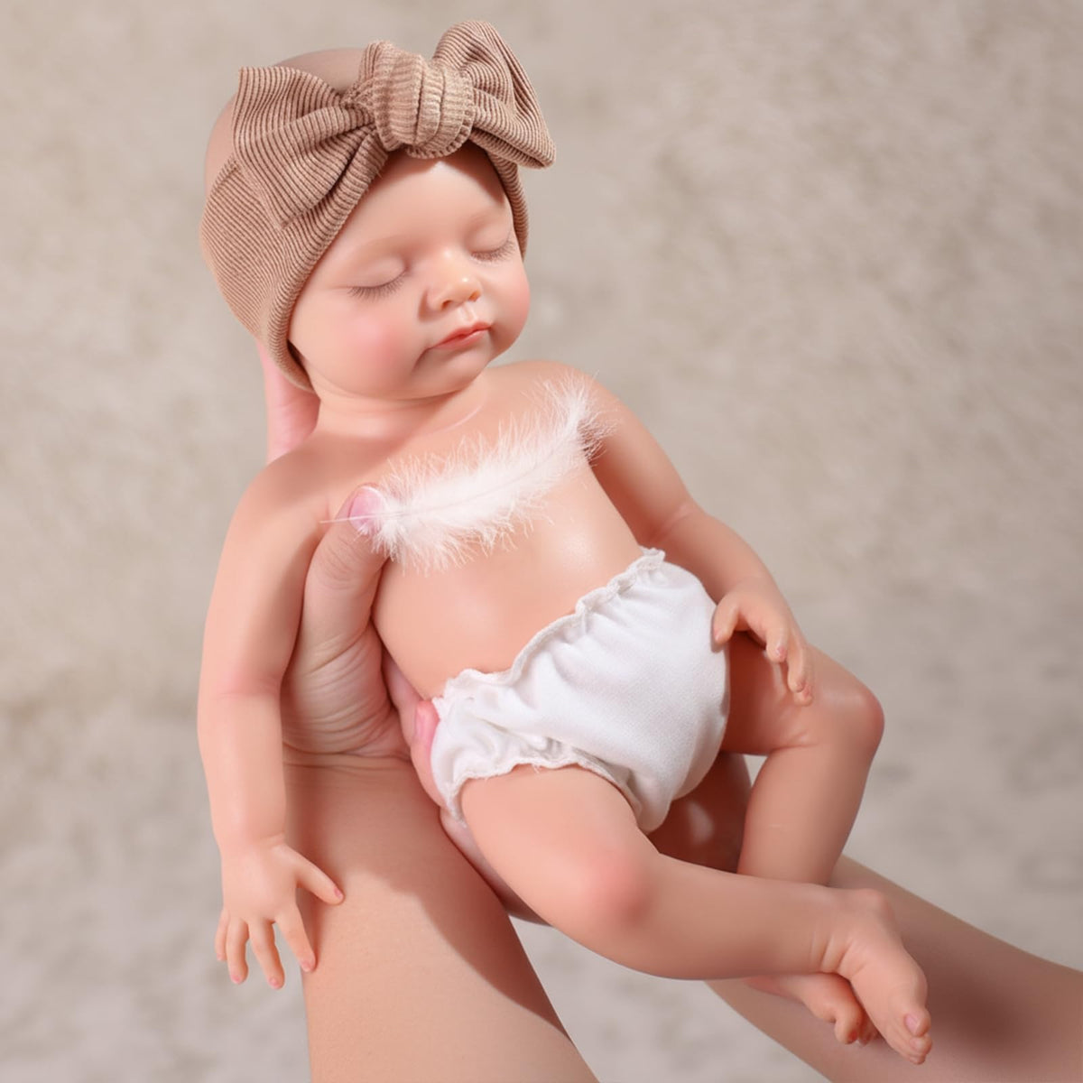 16 Inch Silicone Baby Doll Weighted 4LB, Lifelike Newborn Dolls