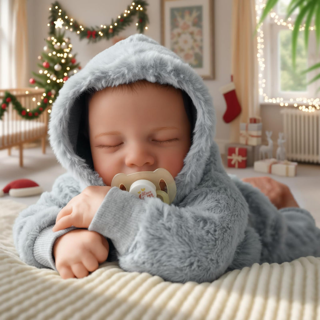 Lifelike Reborn Baby Dolls Boys - 17-Inch Real Baby Feeling Realistic-Newborn Baby Doll Full Body Vinyl Real Life Baby Dolls with Toy & Gift Box for Kids Age 3+