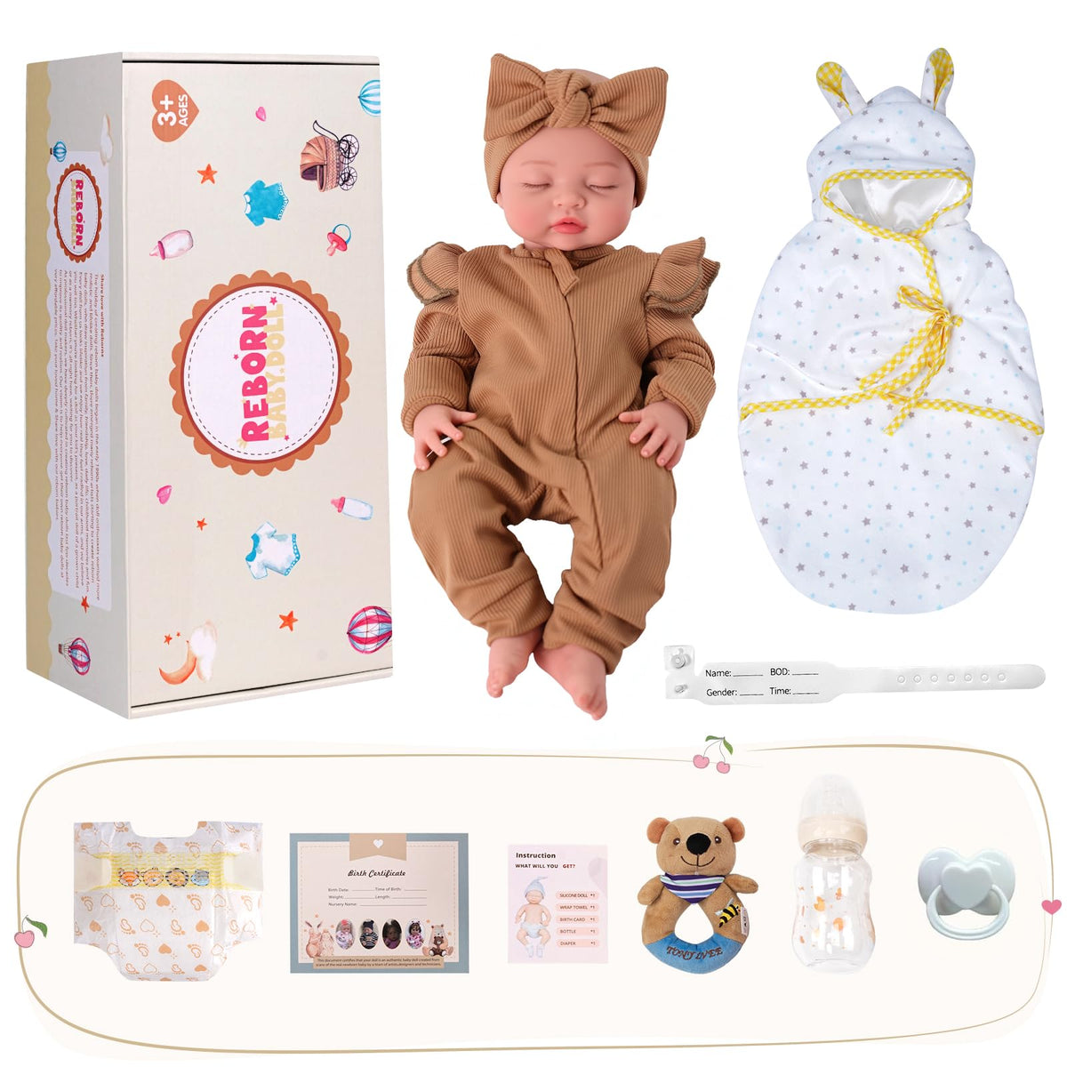 Silicone Baby Doll -16 Inch (Weight 5.5 Lb) Reborn Baby Dolls Girl