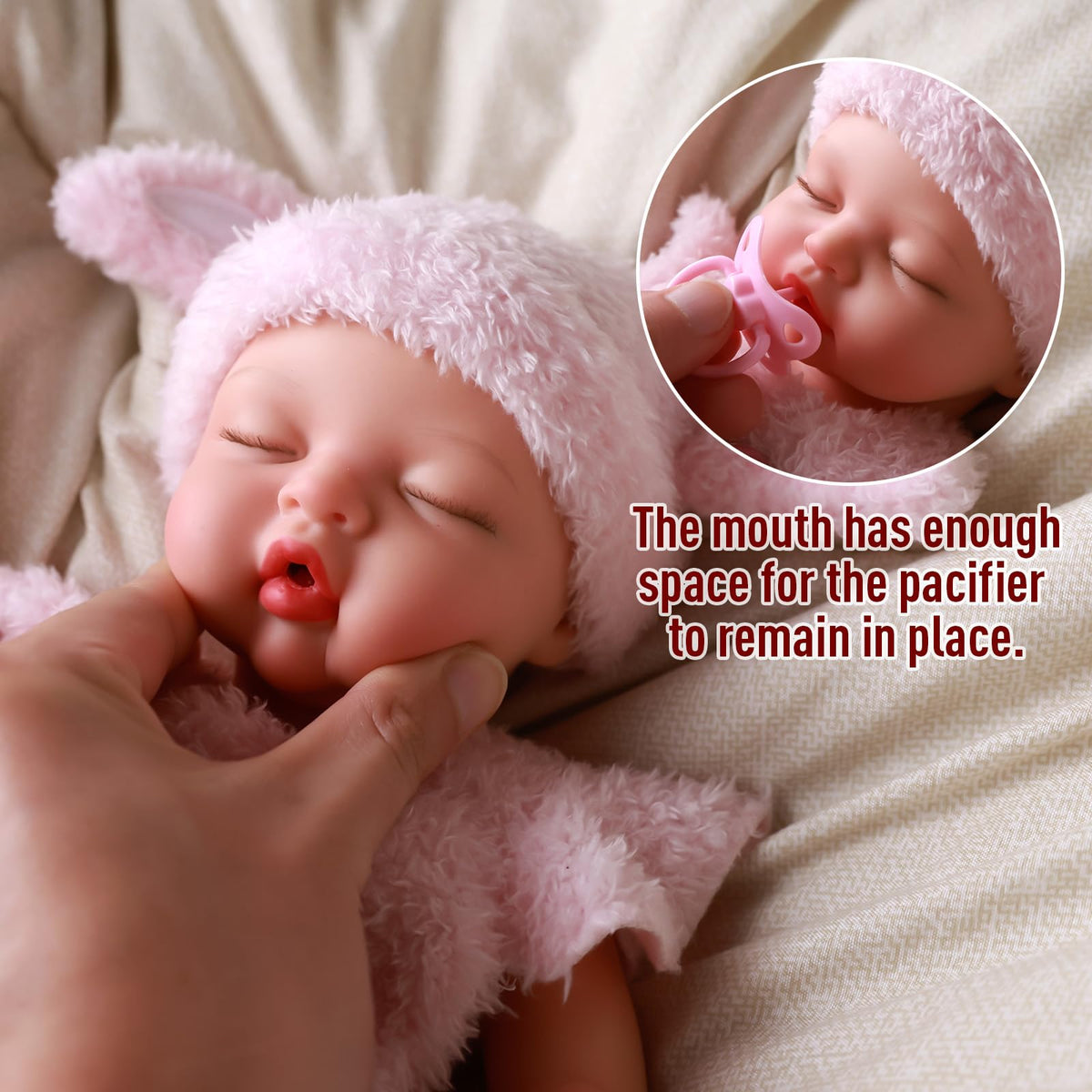 Silicone Baby Doll 16Inch Reborn Dolls with Weighted Lifelike Feel