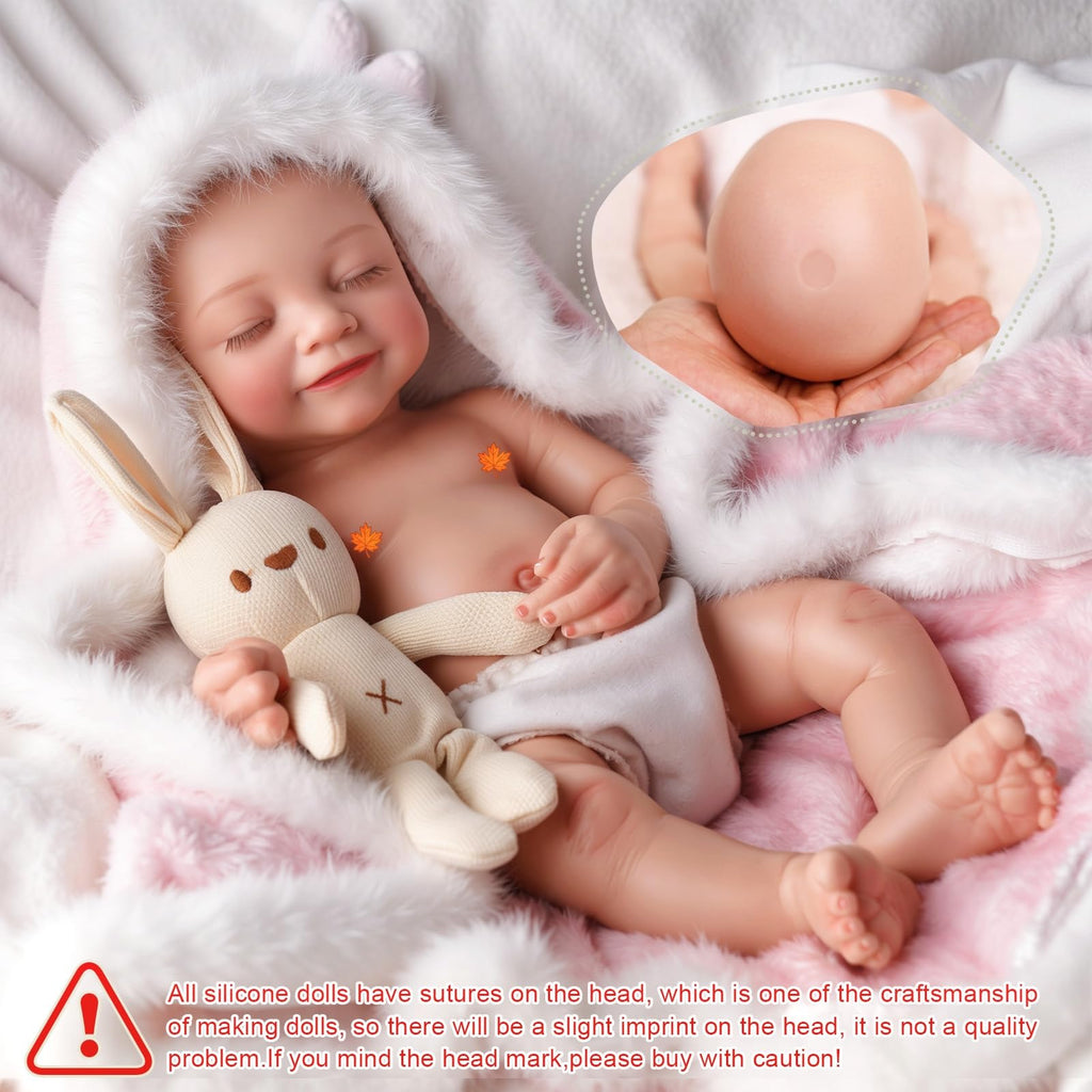 Silicone Baby Doll, 16 Inch Lifelike Reborn Dolls with Accessories