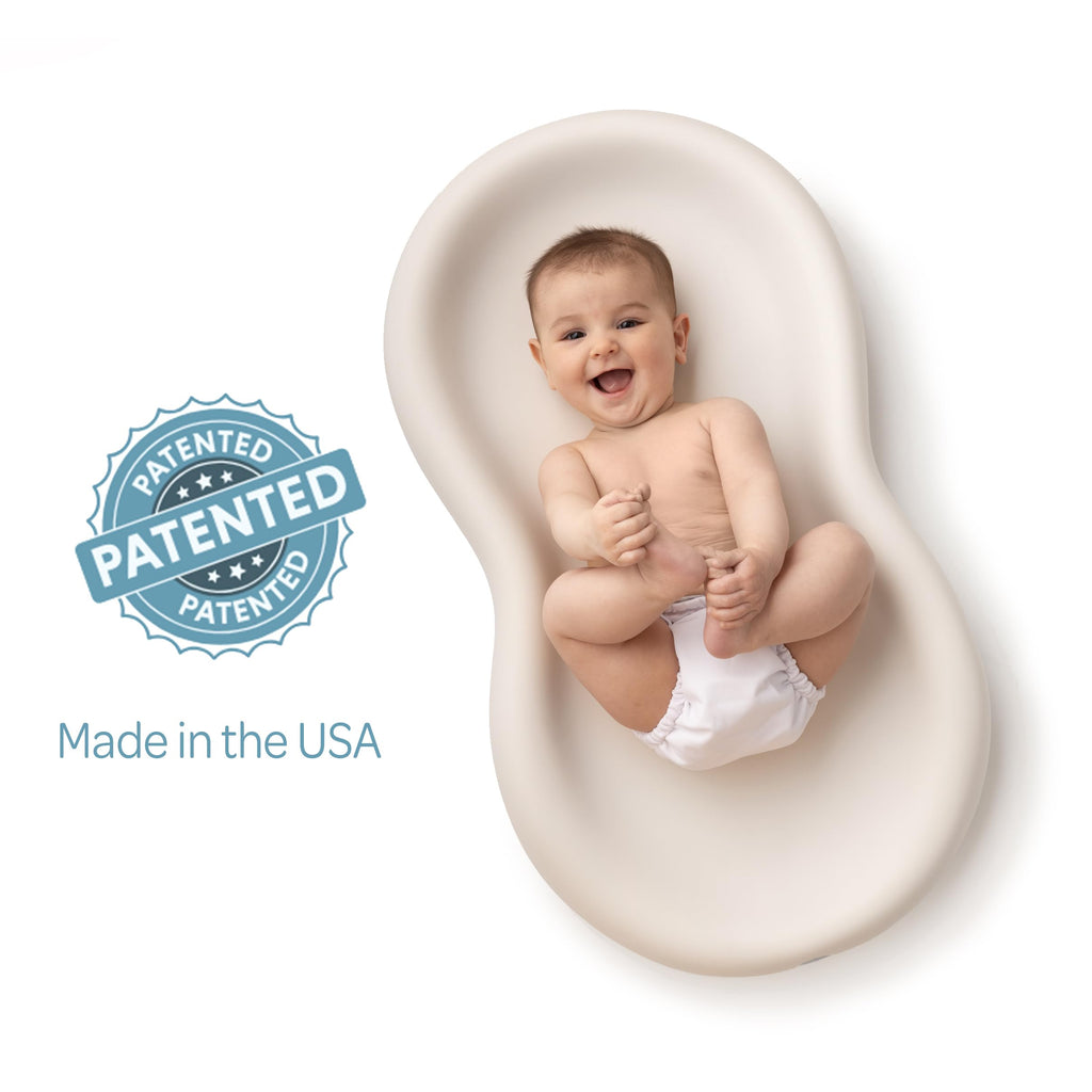 Peanut Changer Baby Vanilla – The Original - Easy-to-Clean Changing pad and The only Shell Over Foam, Fully Water Repellant, Wipeable Diaper pad, Wipe-Clean Changing pad