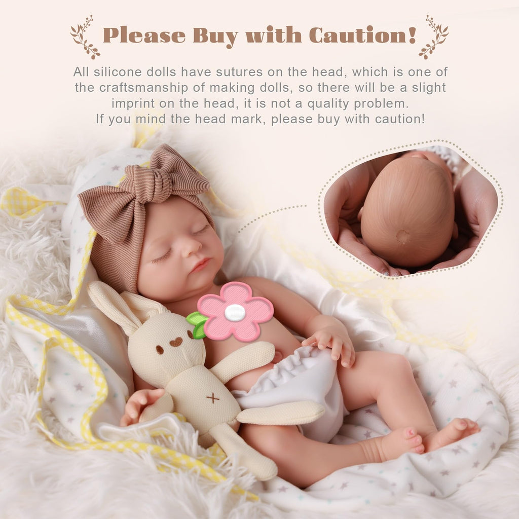 16 Inch Silicone Baby Doll Weighted 4LB, Lifelike Newborn Dolls