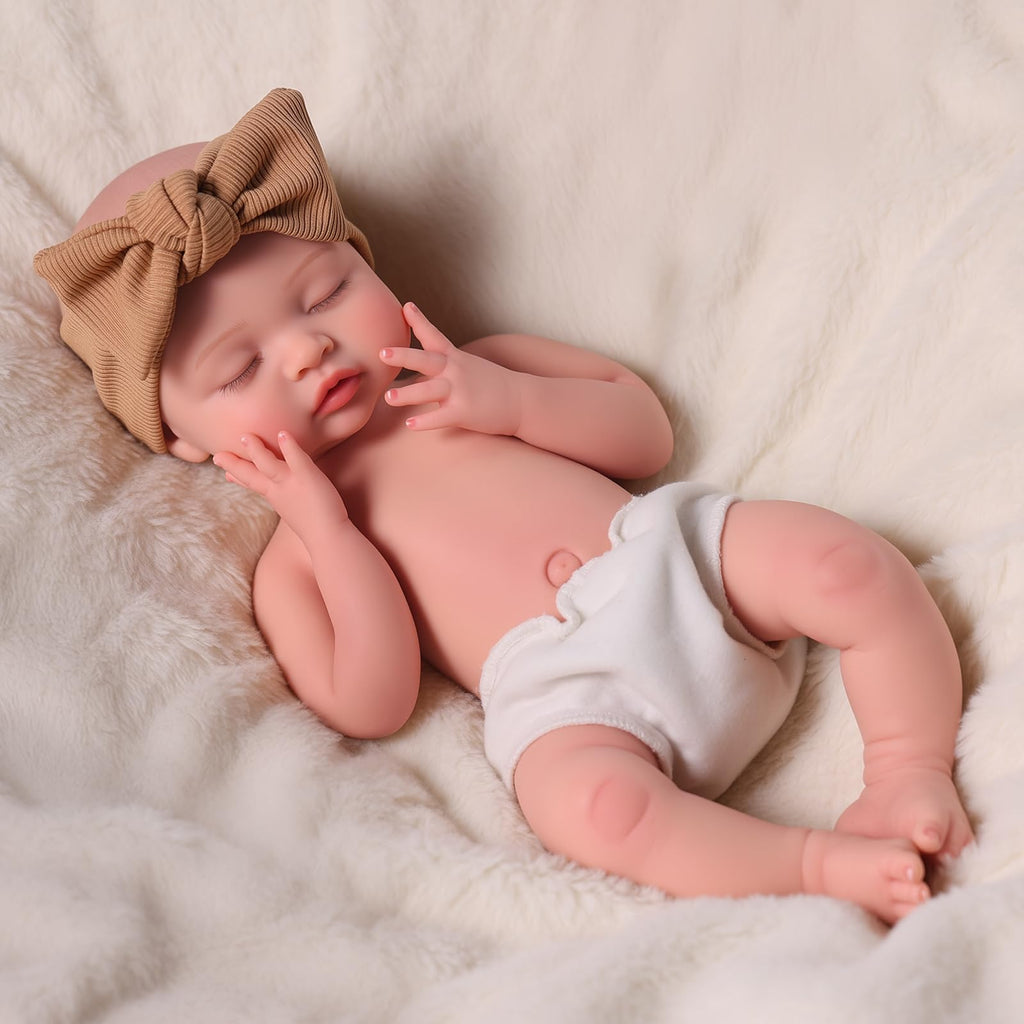 Silicone Baby Doll -16 Inch (Weight 5.5 Lb) Reborn Baby Dolls Girl
