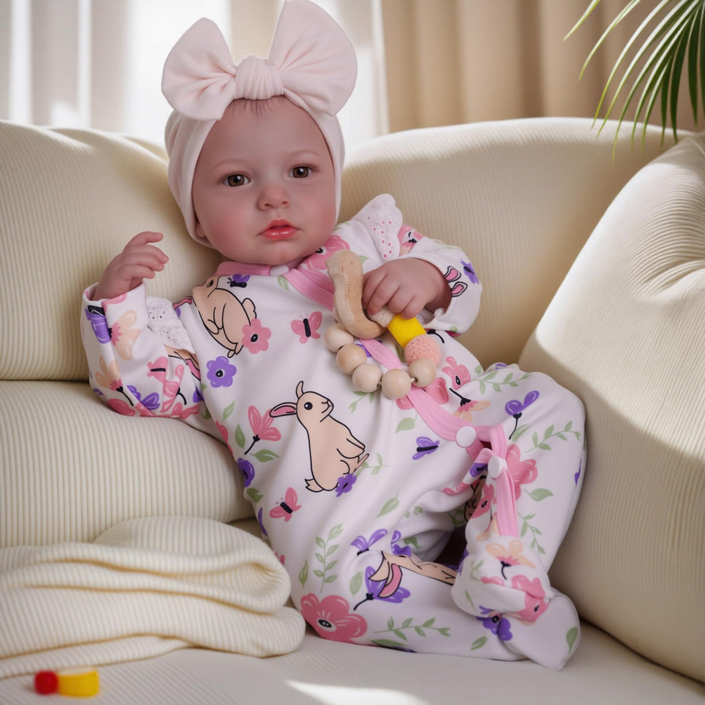 Reborn Baby Dolls - 20-inch Cute Soft Vinyl Realistic Baby Doll Real Life Baby Dolls with Complete Accessories Perfect for Cuddling, Playtime, and Gift Giving