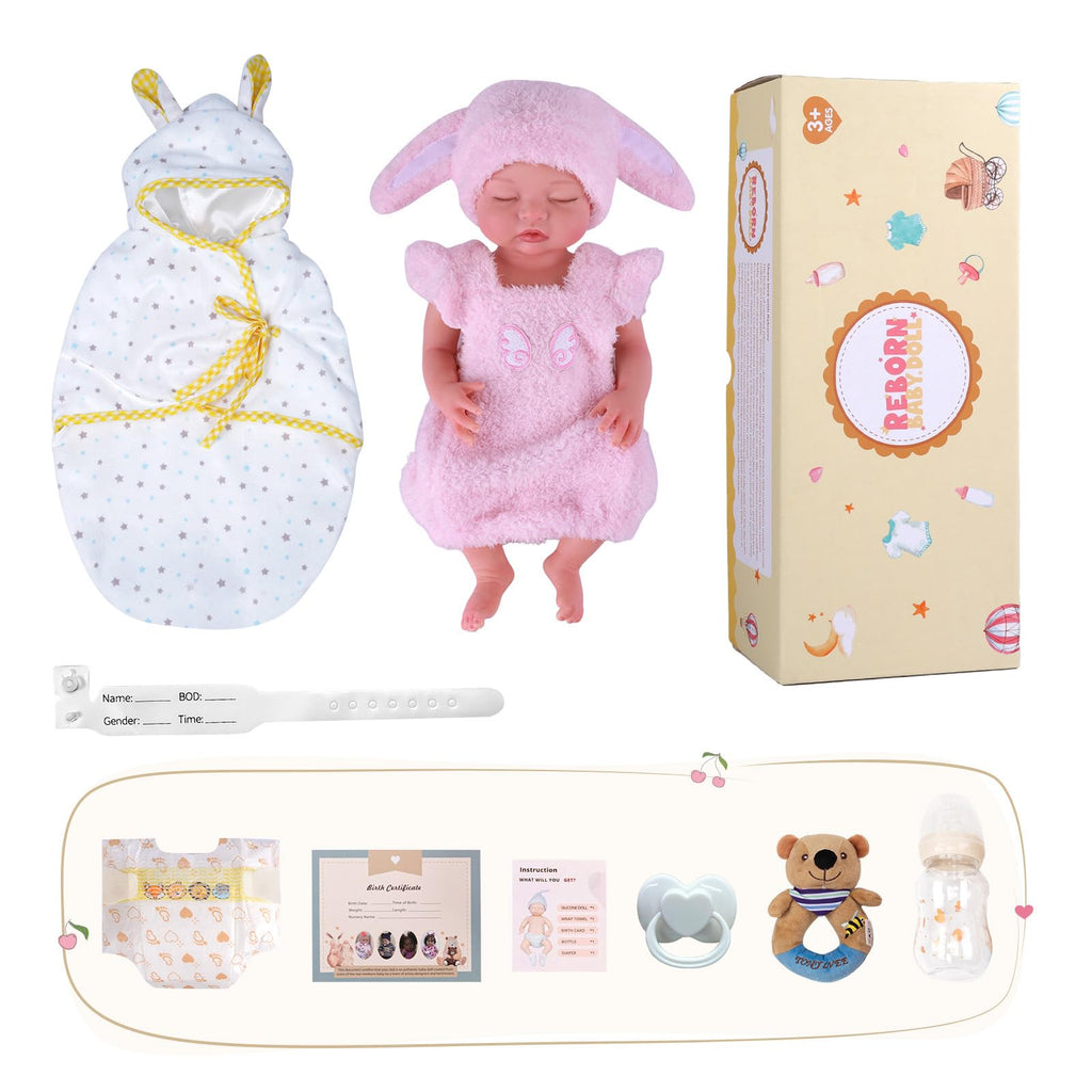 Silicone Baby Doll 16Inch Reborn Dolls with Weighted Lifelike Feel