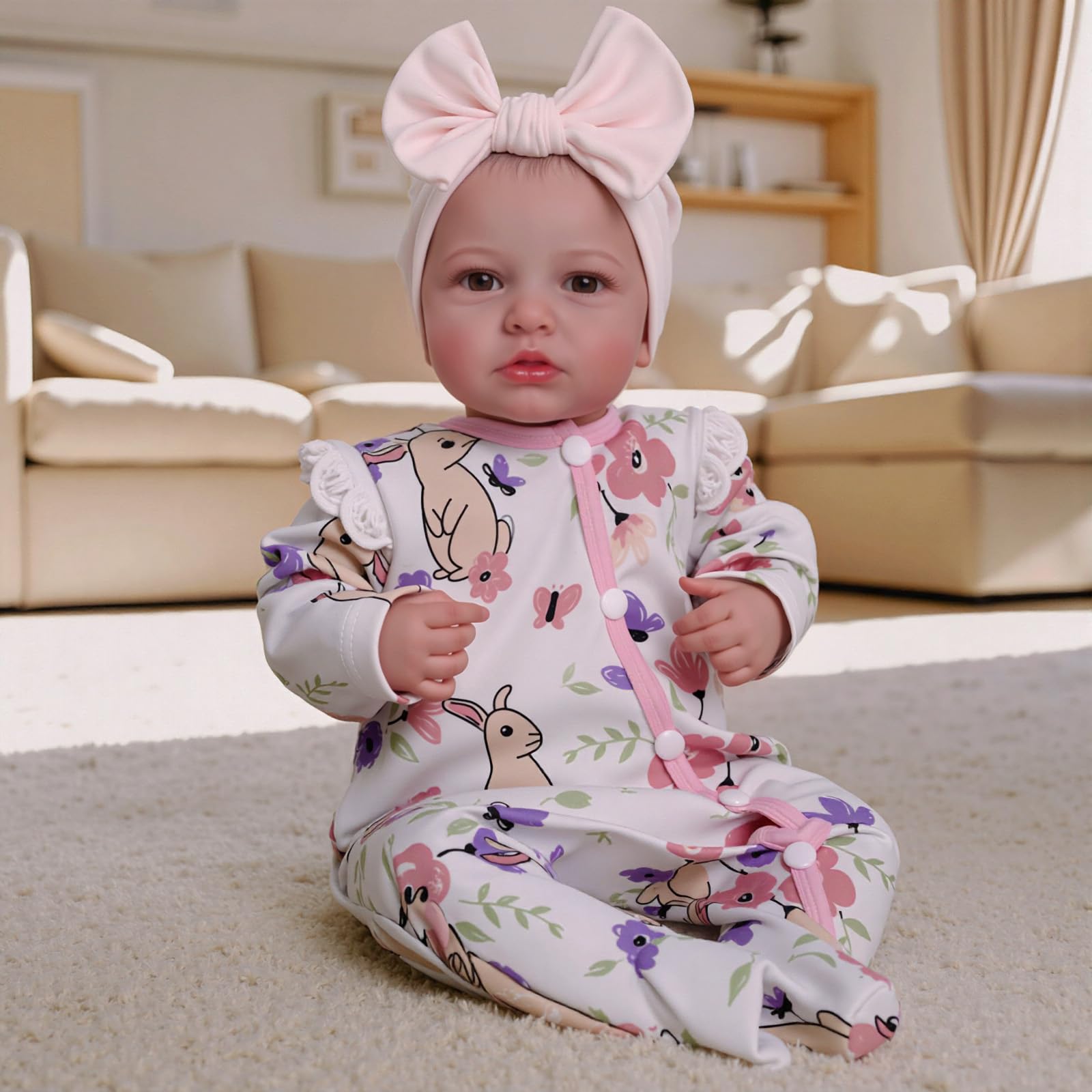 Reborn Baby Dolls - 20-inch Cute Soft Vinyl Realistic Baby Doll Real Life Baby Dolls with Complete Accessories Perfect for Cuddling, Playtime, and Gift Giving