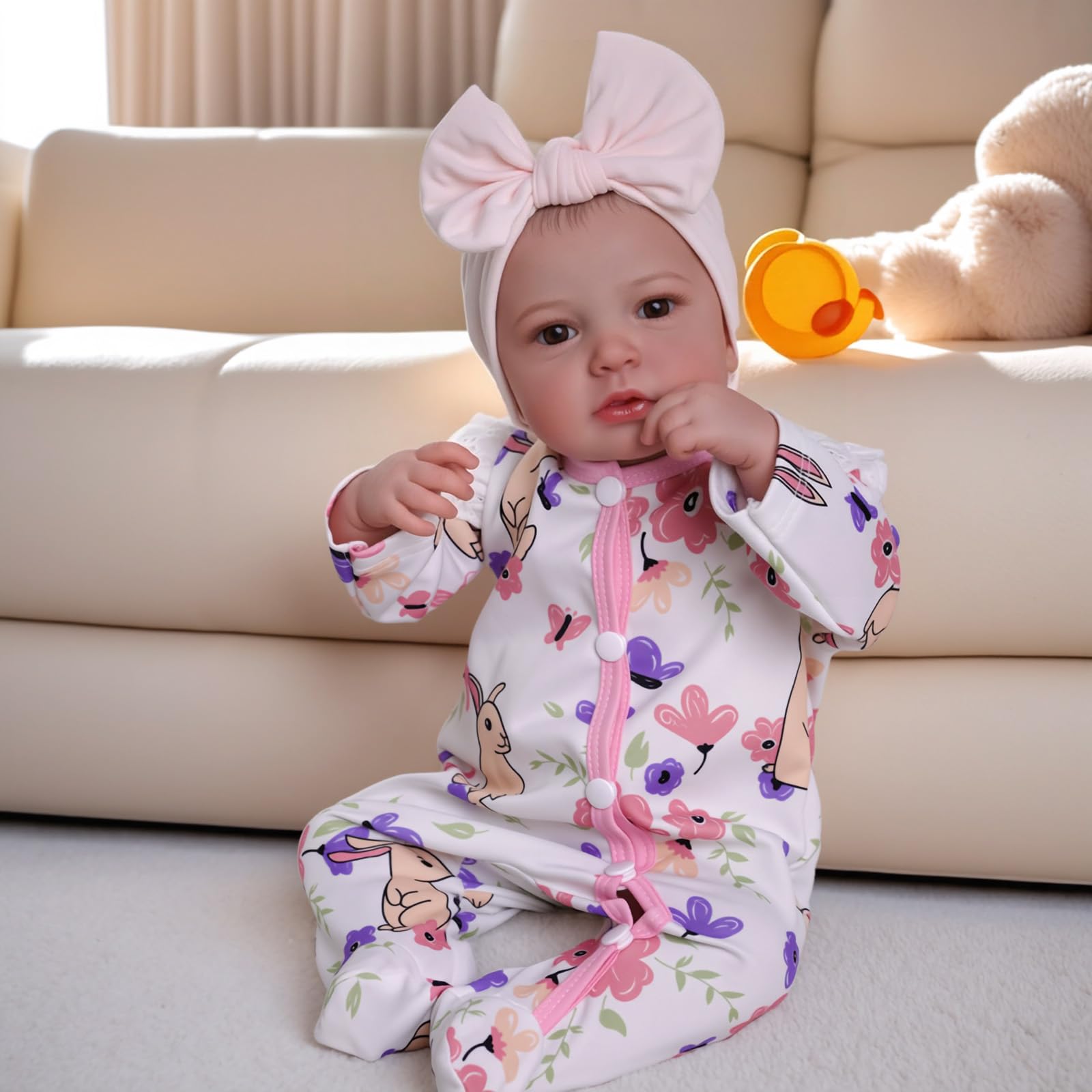 Reborn Baby Dolls - 20-inch Cute Soft Vinyl Realistic Baby Doll Real Life Baby Dolls with Complete Accessories Perfect for Cuddling, Playtime, and Gift Giving