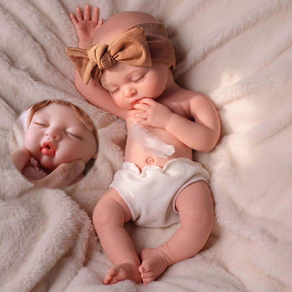 Silicone Baby Doll -16 Inch (Weight 5.5 Lb) Reborn Baby Dolls Girl