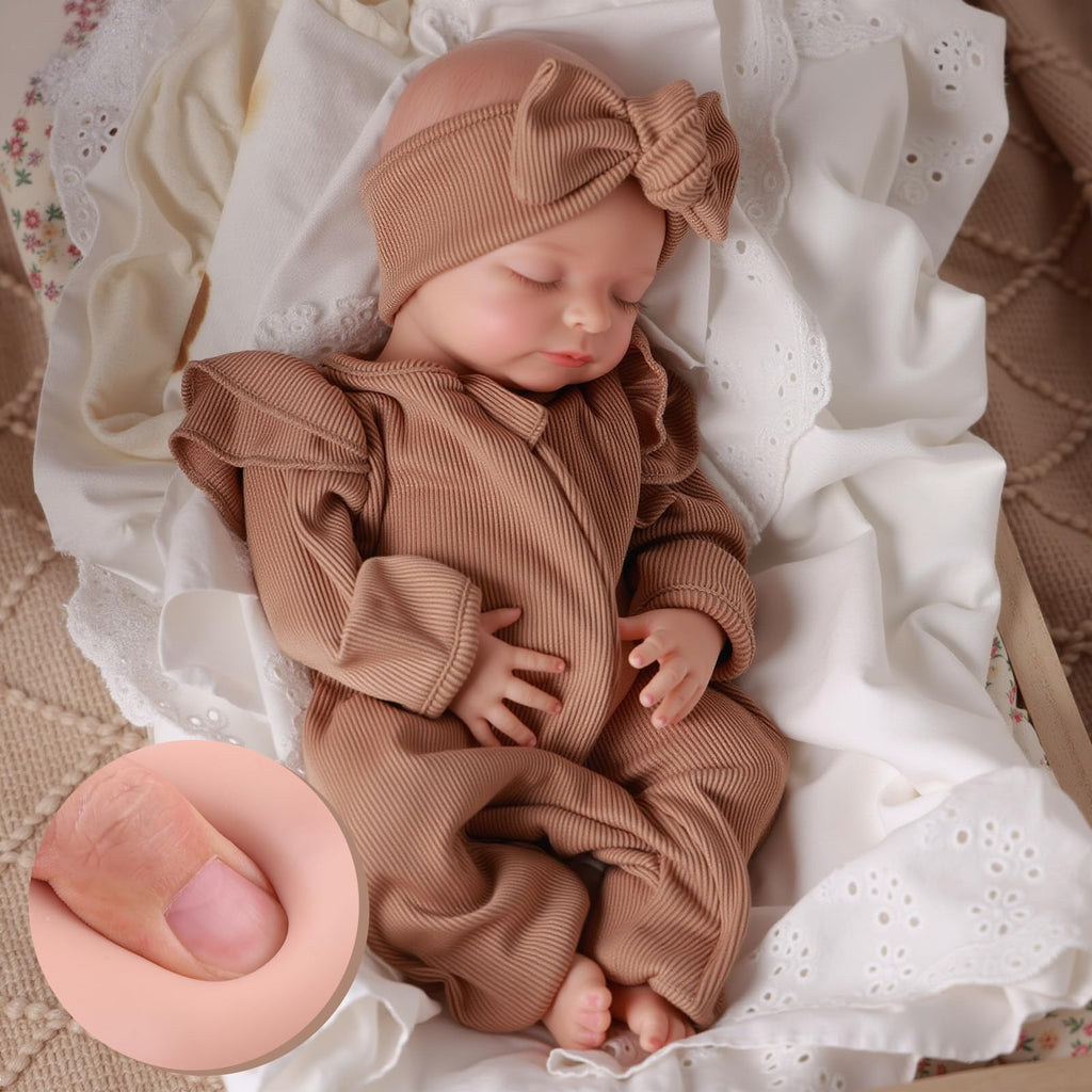 16 Inch Silicone Baby Doll Weighted 4LB, Lifelike Newborn Dolls