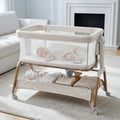 5-in-1 Baby Bassinet Bedside Sleeper with Gentle Manual Rocking