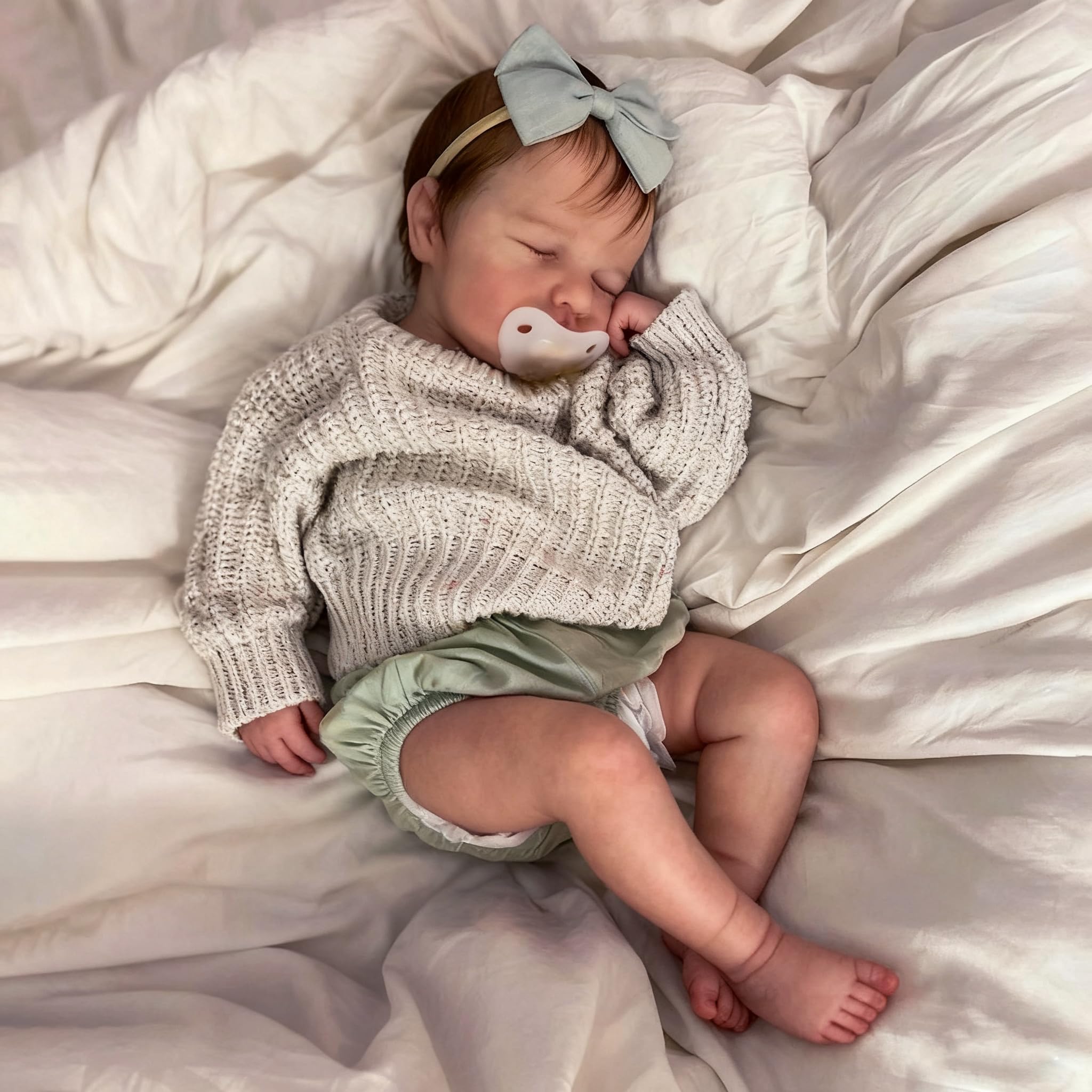 Full Silicone Baby Doll-20 in Reborn Baby Dolls Silicone Full Body, Realistic Babys Doll, Anatomically Correct Girl, Real Life Reborn Dolls with Accessories